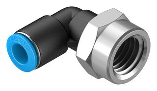 QSLF-3/8-8-B - Pneumatic Fitting, Push-In L-Fitting, G3/8, 14 bar, 8 mm, PBT (Polybutylene Terephthalate), QSLF - FESTO