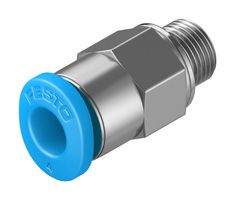 153304 - Pneumatic Fitting, Push-In Fitting, M5, 14 bar, 4 mm, Brass, QSM - FESTO