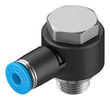 QSLV-G1/8-4 - Pneumatic Fitting, Push-In L-Fitting, G1/8, 14 bar, 4 mm, PBT (Polybutylene Terephthalate), QSLV - FESTO