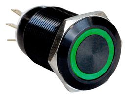 MPI005RTELAGN12 - Vandal Resistant Switch, MPI005, 19 mm, SPDT, Latching, Round - BULGIN LIMITED