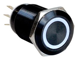 MPI005RTELAWH12 - Vandal Resistant Switch, MPI005, 19 mm, SPDT, Latching, Round - BULGIN LIMITED