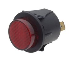 MP005734 - Pushbutton Switch, Red Illuminated, 25 mm, DPST, Off-(On), Round Raised, Red - MULTICOMP PRO