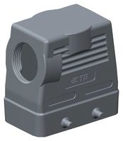 T1230160132-100 - Heavy Duty Connector, Hood, Side Entry, Aluminium Alloy Body, 2 Lever, H16B - TE CONNECTIVITY