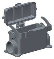 T1620163225-000 - Heavy Duty Connector, Base, Bulkhead Mount, Side Entry, Aluminium Alloy Body, 1 Lever, H16B - TE CONNECTIVITY