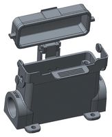 T1629163120-000 - Heavy Duty Connector, Base, Bulkhead Mount, Side Entry, Aluminium Alloy Body, 1 Lever - TE CONNECTIVITY