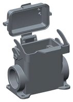 T1660103225-000 - Heavy Duty Connector, Base, Bulkhead Mount, Side Entry, Aluminium Alloy Body, 1 Lever, H10B - TE CONNECTIVITY