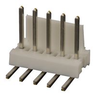 640455-5 - Pin Header, Wire-to-Board, 2.54 mm, 1 Rows, 5 Contacts, Through Hole Right Angle, MTA-100 - AMP - TE CONNECTIVITY