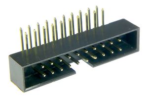 MP008645 - Pin Header, Wire-to-Board, 2 mm, 2 Rows, 20 Contacts, Through Hole Right Angle, MCP 2MM RA - MULTICOMP PRO