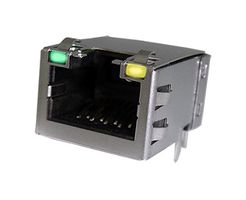 RJE49-188-1411 - Modular Connector, RJ45 Jack, 1 x 1 (Port), 8P8C, Cat6, Through Hole Mount - AMPHENOL COMMUNICATIONS SOLUTIONS