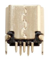 UE25BE5510H - USB Connector, Mini USB Type B, Receptacle, 5 Ways, Through Hole Mount, Vertical - AMPHENOL COMMUNICATIONS SOLUTIONS