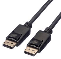 11.44.5762 - Audio / Video Cable Assembly, DisplayPort Plug, DisplayPort Plug, 6.6 ft, 2 m, Black - ROLINE