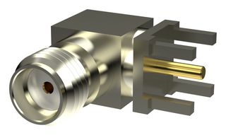 PCB.SMAFRA.NI - RF / Coaxial Connector, SMA Coaxial, Right Angle Bulkhead Jack, Through Hole Right Angle, 50 ohm - TAOGLAS