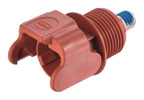 09930010106 - Heavy Duty Connector, Red, M8 Bolt, Base, Panel Mount, Top Entry, Nylon (Polyamide) Body, 1 Lever - HARTING