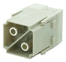 MP009483 - Heavy Duty Connector, MP-HM INSERTS, Module, 2 Contacts, Plug, Screw Pin - MULTICOMP PRO