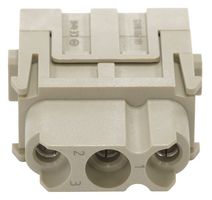 MP009494 - Heavy Duty Connector, MP-HM INSERTS, Module, 3 Contacts, Receptacle, Screw Socket - MULTICOMP PRO