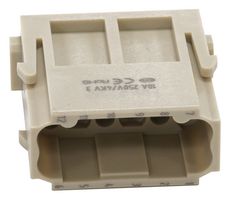 MP009507 - Heavy Duty Connector, MP-HM INSERTS, Module, 12 Contacts, Plug, Crimp Pin - Contacts Not Supplied - MULTICOMP PRO