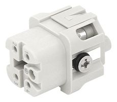 MP009516 - Heavy Duty Connector, MP-HA INSERTS, Insert, 4+PE Contacts, 3A, Receptacle, Screw Socket - MULTICOMP PRO