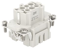 MP009562 - Heavy Duty Connector, MP-HE INSERTS, Insert, 6+PE Contacts, 6B, Receptacle - MULTICOMP PRO