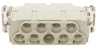 MP009612 - Heavy Duty Connector, Combination, MP-HK INSERTS, Insert, 8+PE Contacts, 24B, Receptacle - MULTICOMP PRO