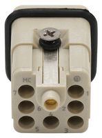 MP009621 - Heavy Duty Connector, MP-HQ INSERTS, Insert, 7+PE Contacts, 3A, Plug - MULTICOMP PRO