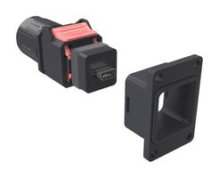 NDHN6D2 - Modular Connector, 24AWG IDC, IX Type A Plug, 1 x 1 (Port), 10P10C, Cat6a, IP67, Panel Mount - AMPHENOL COMMUNICATIONS SOLUTIONS