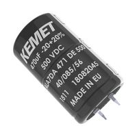 ALA7DA391DD500 - Electrolytic Capacitor, 390 µF, 500 V, ± 20%, Snap-In, 15000 hours @ 85°C - KEMET
