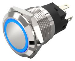 82-5551.2124 - Vandal Resistant Switch, 82 Series, 19 mm, SPDT, Maintained, Round Flat Flush, Natural - EAO