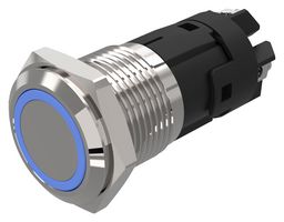 82-4552.2124 - Vandal Resistant Switch, 82 Series, 16 mm, SPDT, Maintained, Round Flat Flush, Natural - EAO