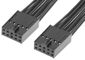 219658-1104 - Cable Assembly, C-Grid III Receptacle to C-Grid III Receptacle, 10 Ways, 2.54 mm, 2 Row, 600 mm - MOLEX