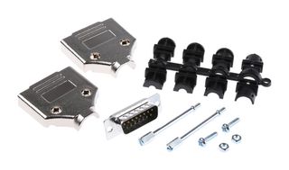 MP010163 - D Sub Connector, Kit, Standard, Plug, MCP D-SUB Kits, 15 Contacts, DA, Solder Cup - MULTICOMP PRO