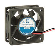 OD6025-12LB - DC Axial Fan, 12 V, Square, 60 mm, 25 mm, Ball Bearing, 14 CFM - ORION FANS