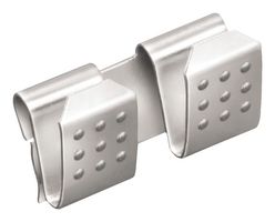 288 - Battery Contact, A, AA, CR2, CR123A, Leaf Spring, Steel, Nickel Plated Contacts - KEYSTONE