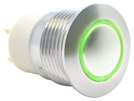 PVA6LRE21231 - Vandal Resistant Switch, PVA6L Series, 16 mm, SPST-NO DM, Off-On, Round, Transparent - E-SWITCH