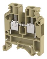 KUT6N/ BEIGE - DIN Rail Mount Terminal Block, Feed Thru, 2 Ways, 20 AWG, 8 AWG, 6 mm², Screw, 41 A - ELKAY
