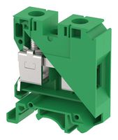 KUT35/ GREEN - DIN Rail Mount Terminal Block, Feed Thru, 2 Ways, 14 AWG, 1 AWG, 35 mm², Screw, 125 A - ELKAY