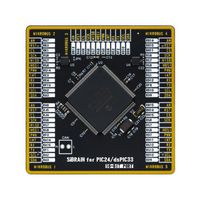 MIKROE-4659 - Add-On Board, MikroE MCU SiBRAIN, dsPIC33EP DSPIC33EP512MU814-I/PL MCU, 2 x 168 Pin Mezzanine Conn - MIKROELEKTRONIKA