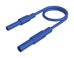 934046102 - Banana Test Lead, 4mm Banana Plug, Shrouded, 4mm Banana Socket, Shrouded, 3.3 ft, 1 m, Blue, 32 A - HIRSCHMANN TEST AND MEASUREMENT