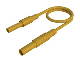 934046103 - Banana Test Lead, 4mm Banana Plug, Shrouded, 4mm Banana Socket, Shrouded, 3.3 ft, 1 m, Yellow - HIRSCHMANN TEST AND MEASUREMENT