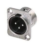 RC3MDL - XLR Connector, 3 Contacts, Plug, Panel Mount, Tin Plated Contacts, Zinc Body - REAN