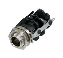 RJ3VM-S - Phone Audio Connector, Mono, 6.35mm, 3 Contacts, Jack, PCB Mount, Silver Plated Contacts - REAN