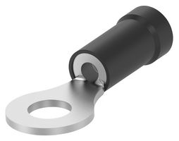 342063 Terminal, Ring Tongue, 1/4", 14AWG, Blk Te Connectivity