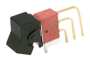 E201J1AV2QE2 Rocker Switch, DPDT, 7.5A, 125V, Black C&K Components