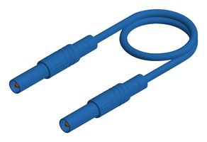 934172102 TEST LEAD, 4MM BANANA PLUG, BLUE, 500MM HIRSCHMANN TEST AND MEASUREMENT