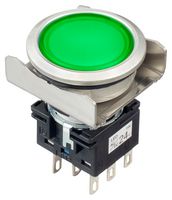 LBW6ML-A1RT64WG PB SW, DPDT, 24VAC/DC, SOLDER, GREEN IDEC