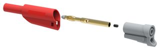 72-13694 Conn, Banana, Plug, 36A, Screw, Red Tenma