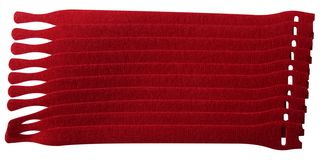 130-00014 Loop Tie, Red, 200X12.5mm, PK10 HELLERMANNTYTON