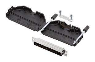 L17DPPK37-Bk+L717SDC37P D Sub Connector, Plug, 37Pos, Solder Amphenol ICC