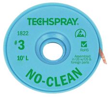 1822-10F Braid, NO-Clean Desoldering, 10ft TECHSPRAY