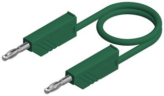 934058104 TEST LEAD, 4MM BANANA PLUG, GREEN, 250MM HIRSCHMANN TEST AND MEASUREMENT