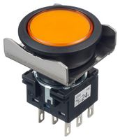 LBW6L-A1T64A Pb Switch, DPDT, 24Vac/DC, Solder, Amber Idec